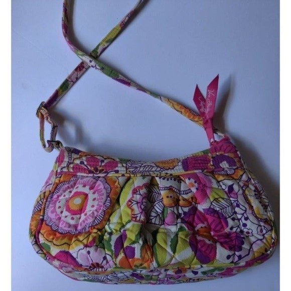 Vera Bradley Mini Hipster Crossbody Purse Multicolor Flower‎ Bag - Picture 6 of 11